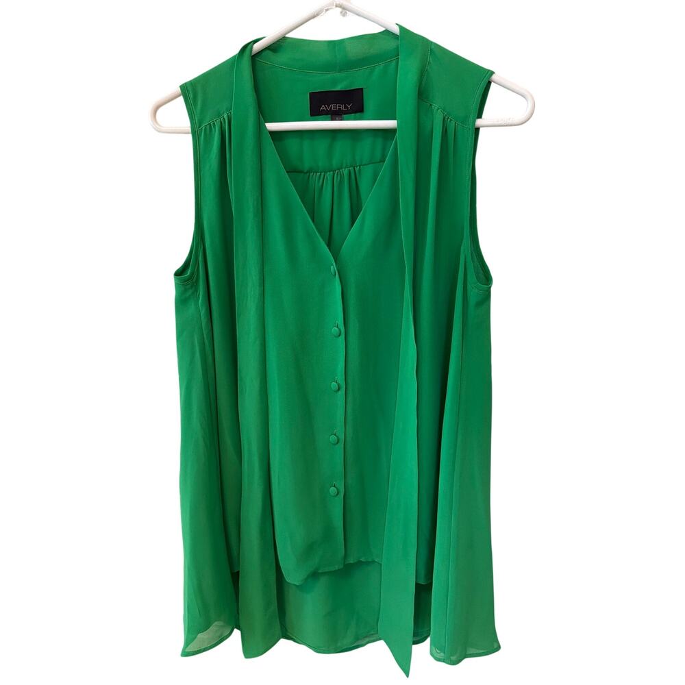 Averly Green Blouse Women's Size Small Boho Office Siren Minimalist classic